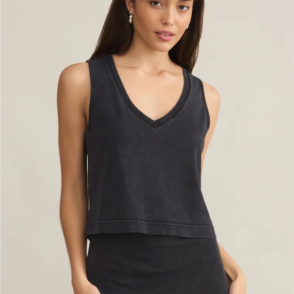 Z supply SLOANE V-NECK COTTON JERSEY TOP